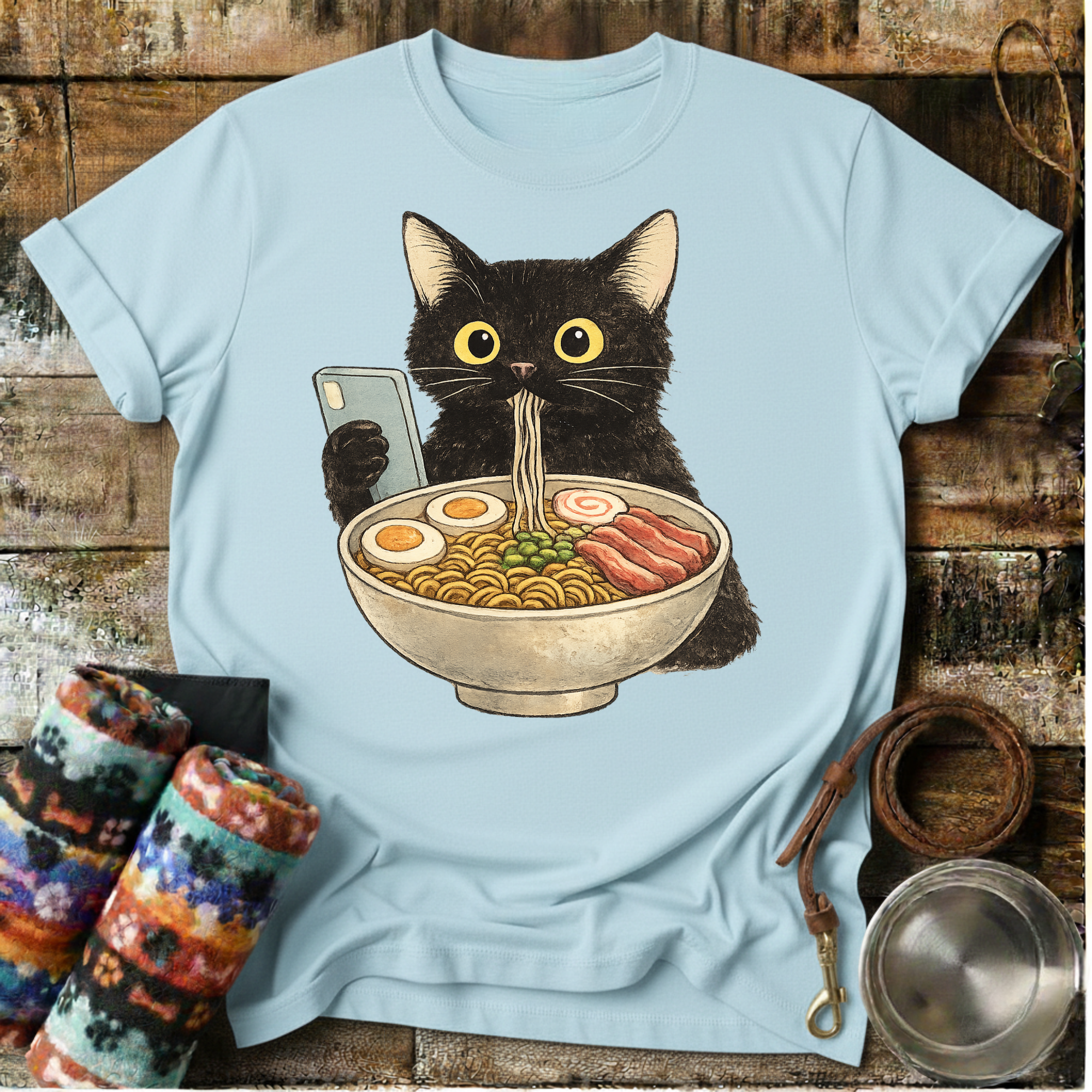 Happy Noodle Cat - T-Shirt