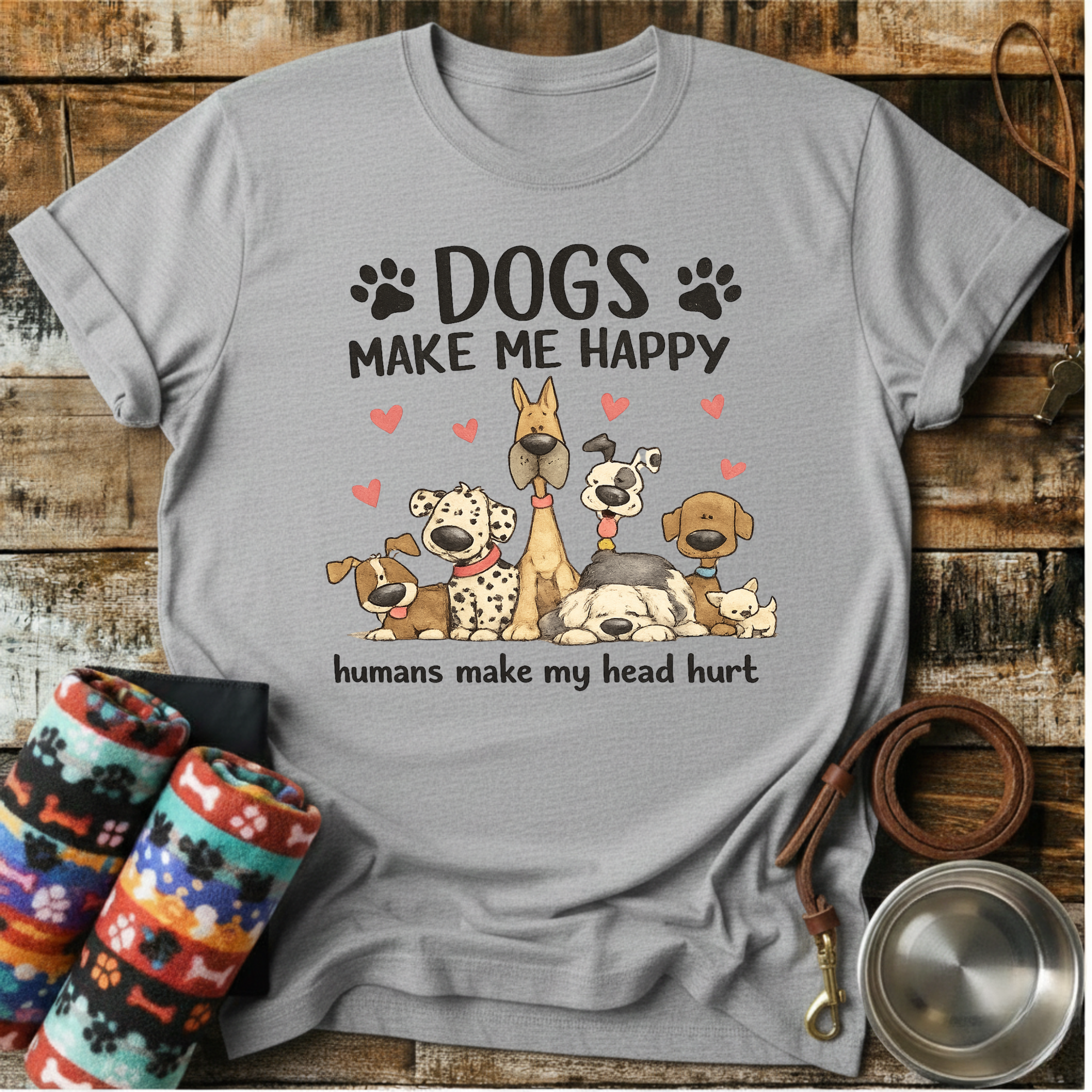 Dogs Make Me Happy - T-Shirt