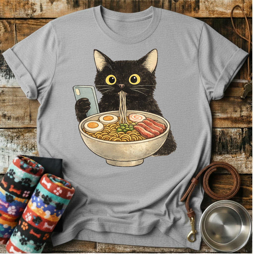 Happy Noodle Cat - T-Shirt