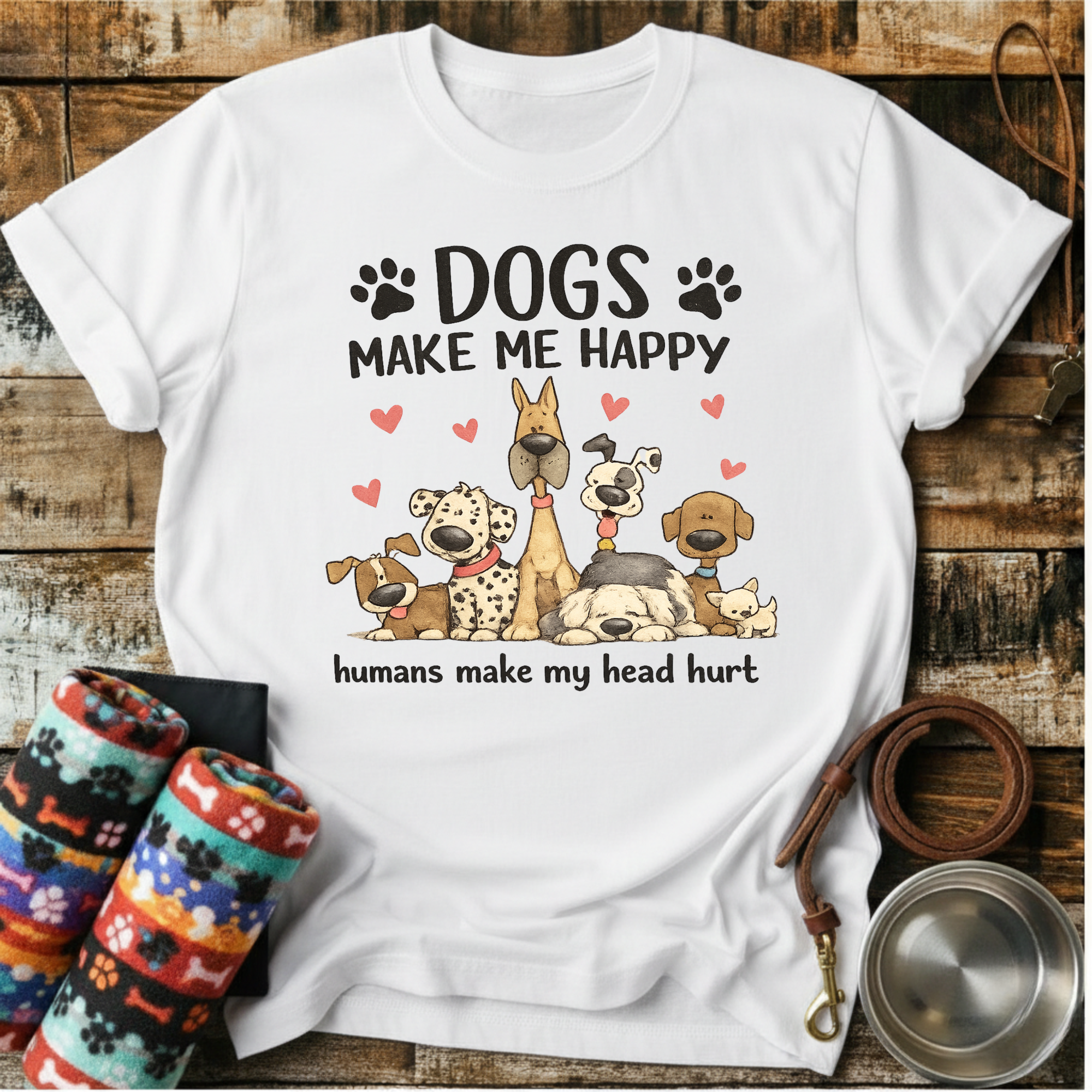 Dogs Make Me Happy - T-Shirt