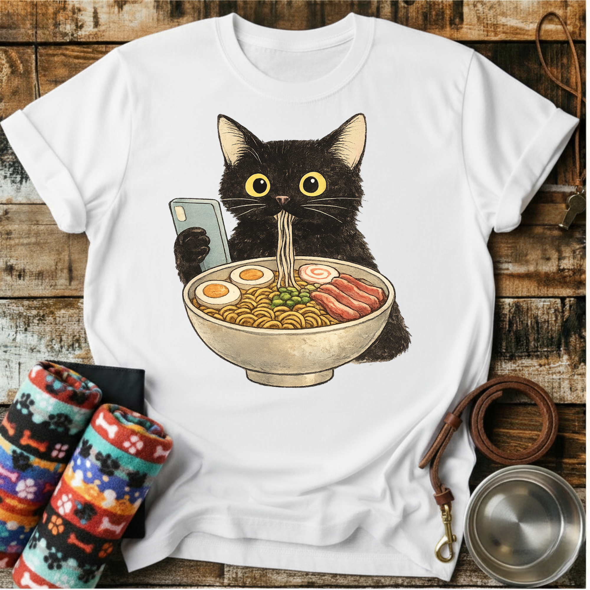 Happy Noodle Cat - T-Shirt